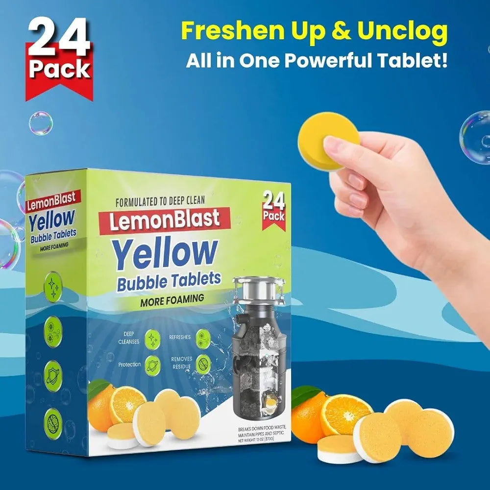 LemonBlast Yellow Bubble Tablets (24pc)