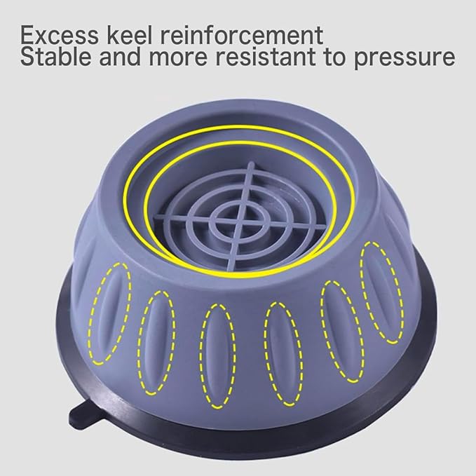 Anti Vibration Pad-Anti-vibration Pads For Washing Machine - 4 Pcs Shock Proof Feet For Washer ? Dryer, Great For Home, Laundry Room, Kitchen, Washer, Dryer, Table, Chair, Sofa, Bed (4 Units)